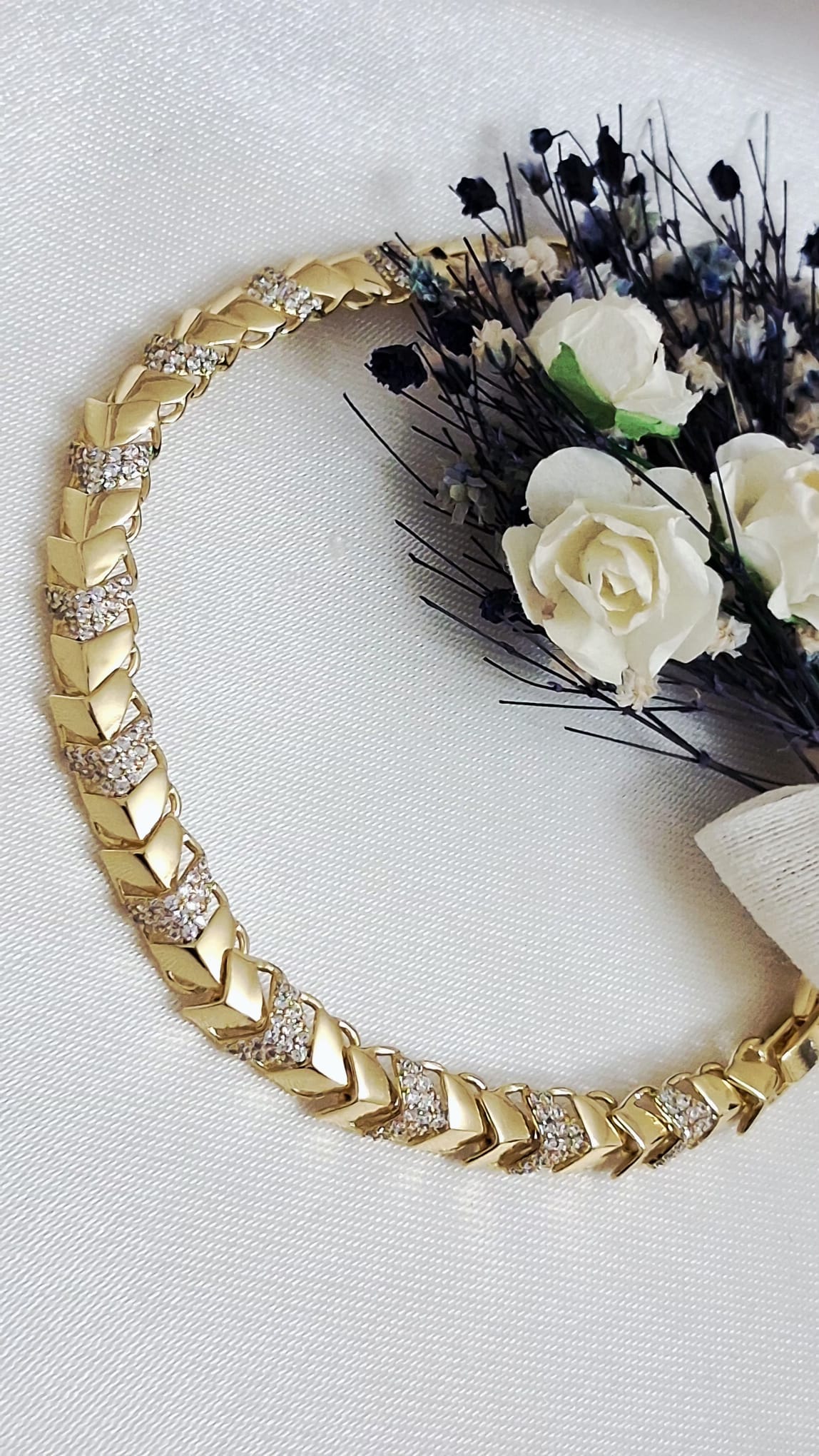 XUPING Bileklik - Yaprak Desenli ve Zirkon Taş İşlemeli